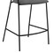 Armen Living Nara 26" Gray Faux Leather and Metal Counter Height Barstool with Black Frame LCNRBABLGRY26 - alternate 7